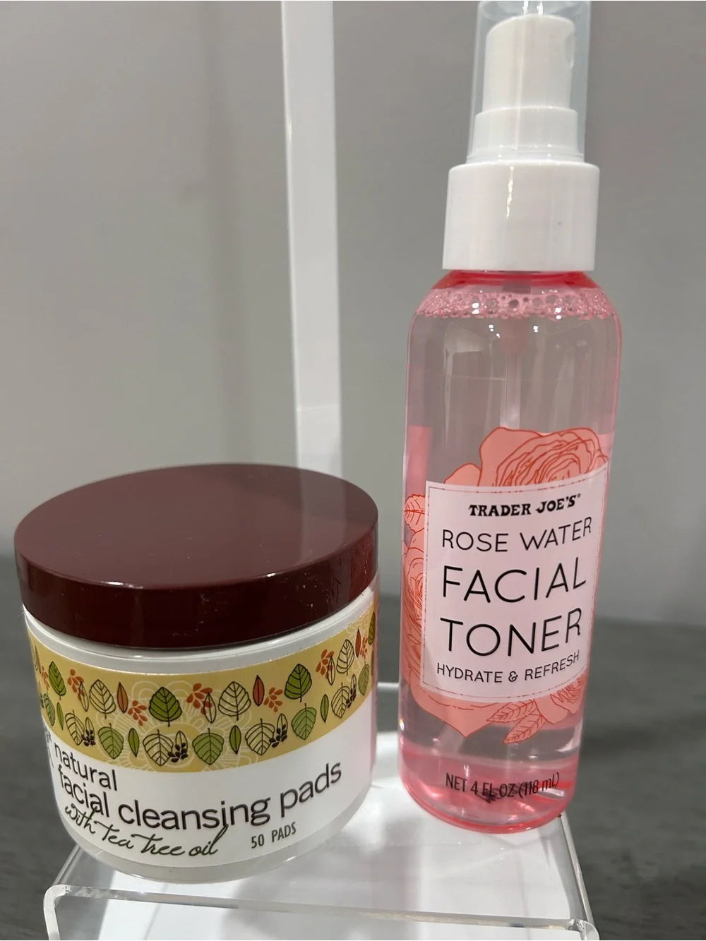 Trader Joe’s Cleansing Pads & Rose Water Facial Toner Hydrating Mist